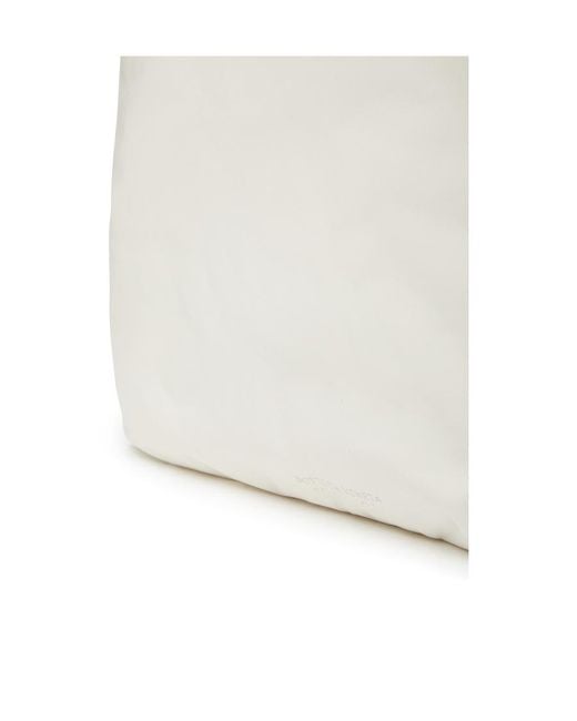 Bottega Veneta White Logo Square Clutch