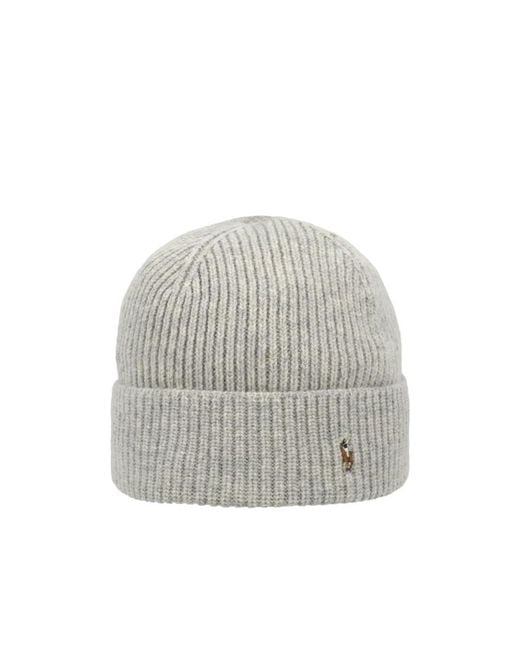 Polo Ralph Lauren Gray Knitted Brimmed Hat for men