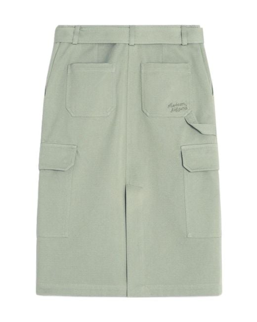 Maison Kitsuné Green Maison Kitsuné Belted Utility Skirt