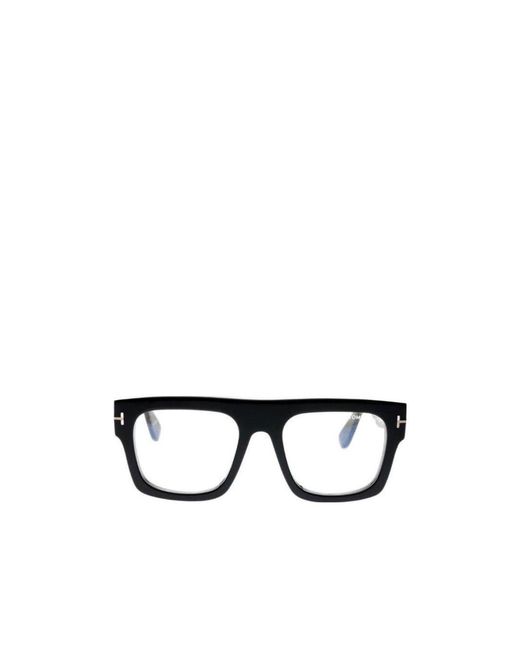 Tom Ford White Eyewear Rectangular Frame Glasses for men