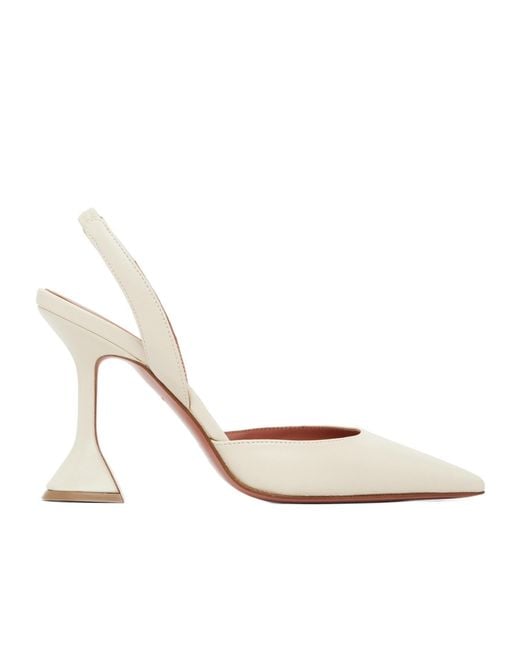AMINA MUADDI White Holli 95 Sling Pointed-Toe High-Heeled Sandals