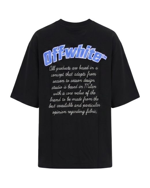Off-White c/o Virgil Abloh Black Logo Printed Crewneck T-Shirt for men