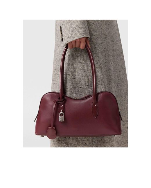 Stella McCartney Purple Stella Ryder Lock Plaque Shoulder Bag