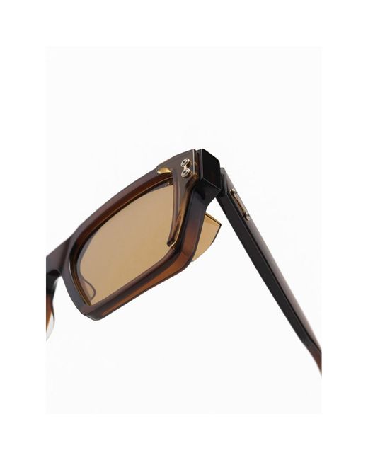 Akoni Metallic Geometric Sunglasses for men