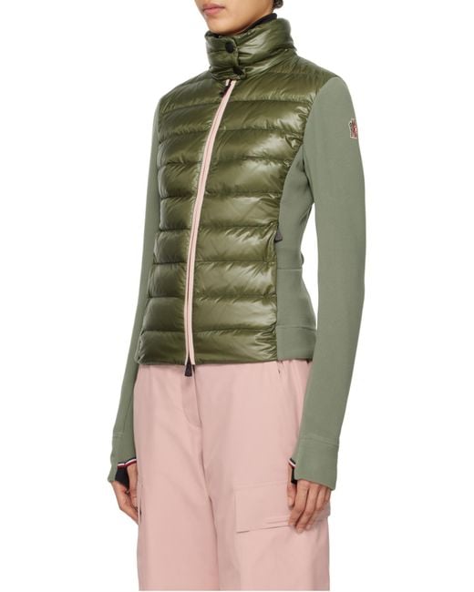 Moncler Green High Neck Quilted Jacket