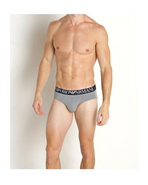 Emporio Armani Blue Elastic Waist Panties for men