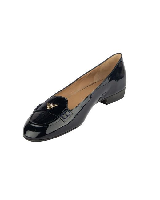 Emporio Armani Black Logo Flats