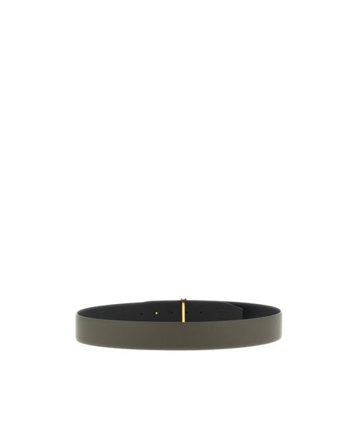 Tom Ford White 'T Icon' Belt for men