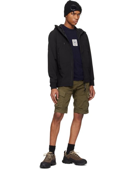 C P Company Brown Cargo Shorts for men