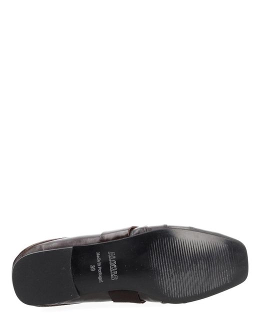 Alohas Brown Bargo Square Toe Ballet Flats