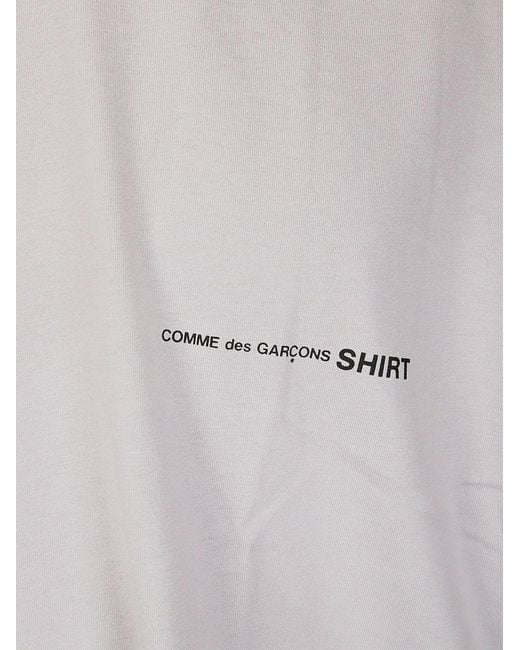 Comme des Garçons White Cotton T-Shirt With Print for men