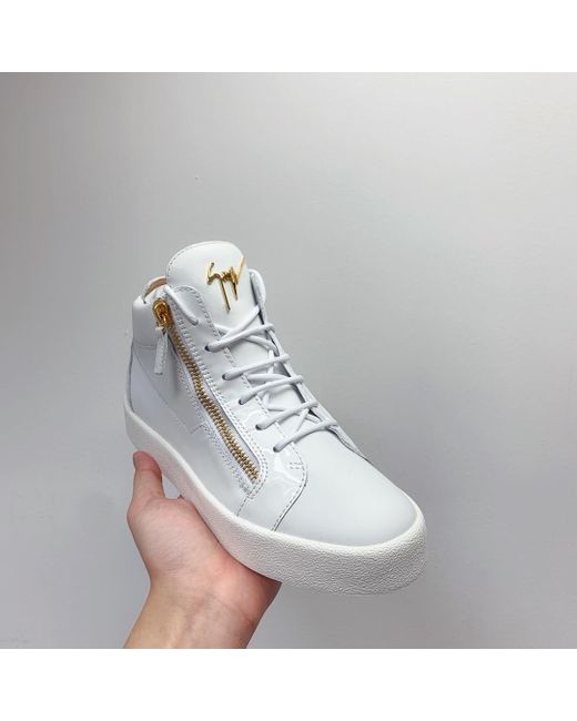 Giuseppe Zanotti Blue Side-Zip Lace-Up Sneakers for men