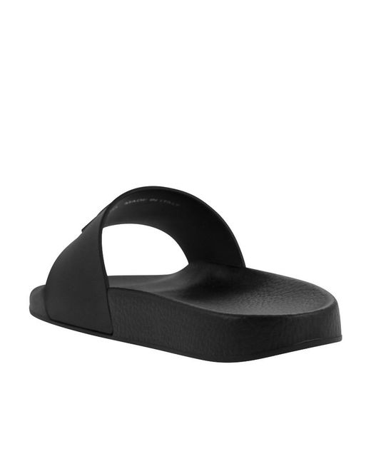 Moncler Black Basile Sliders for men