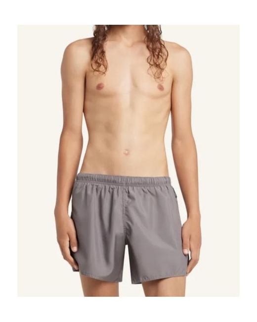 Courreges Gray Courrèges Elasticated Waistband Swim Shorts for men