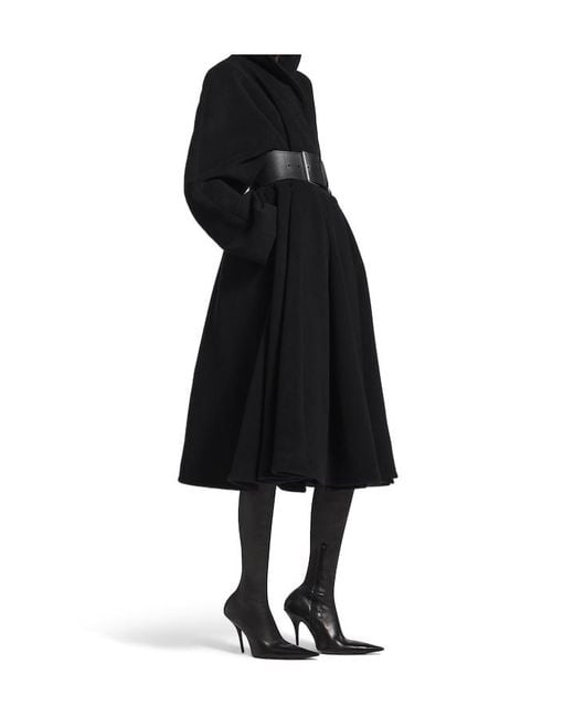 Balenciaga Black Belted Wrap Coat