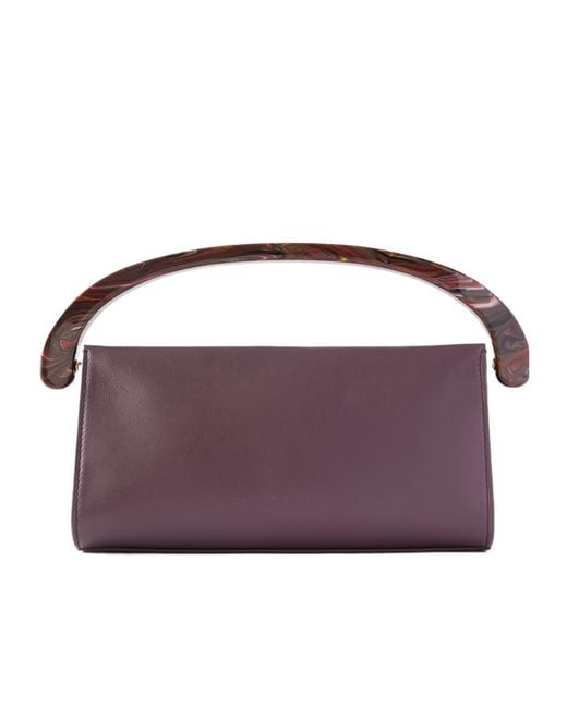 Dries Van Noten Purple Leather Clutch