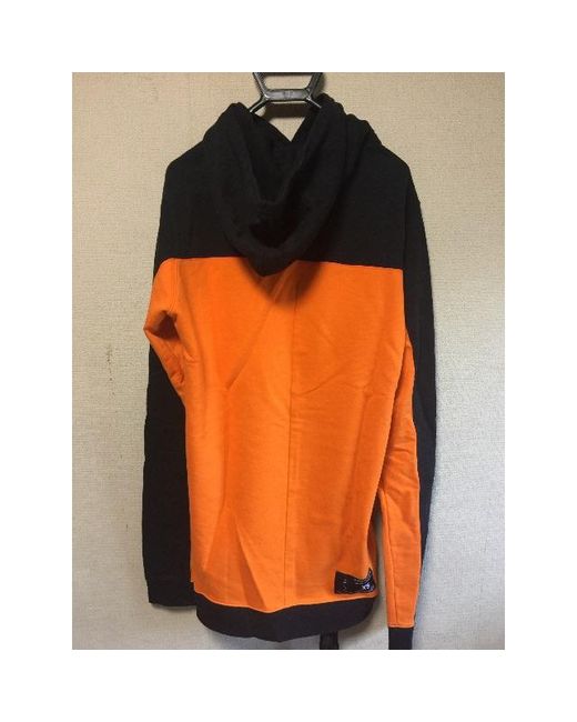 Unravel Project Orange Hooded Sweater for men