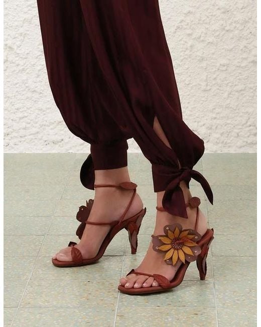 Zimmermann Brown Brightside Sandals