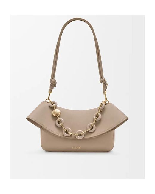 Loewe Natural Medium Leather Ola Shoulder Bag