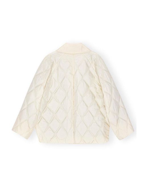 Ganni Natural Quilted Jacket