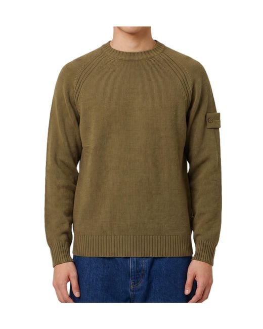 Stone Island Green Long-Sleeved Sweater for men
