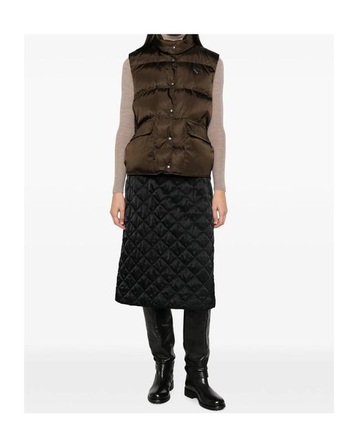Prada Brown Sleeveless Down Vest