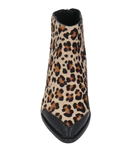 Dolce & Gabbana Brown Leopard Print Spliced Ankle Boots