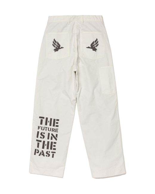 Human Made White Graphic Print Pants for men