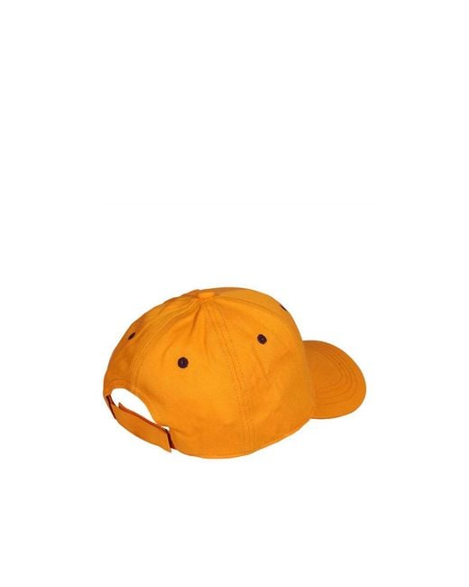 Philipp Plein Orange Logo-Embroidered Cotton Cap for men