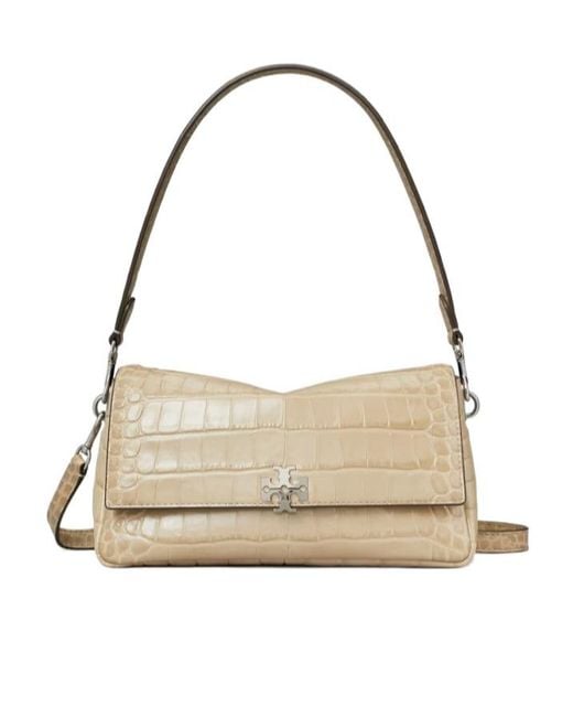 Tory Burch Metallic Small Charlie Embossed Shoulder Bag