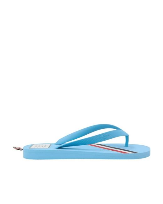 Thom Browne Blue Rwb-Stripe Flip Flops for men