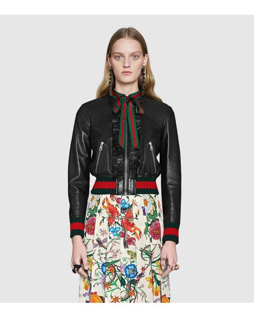 Gucci Black Knot Leather Coat