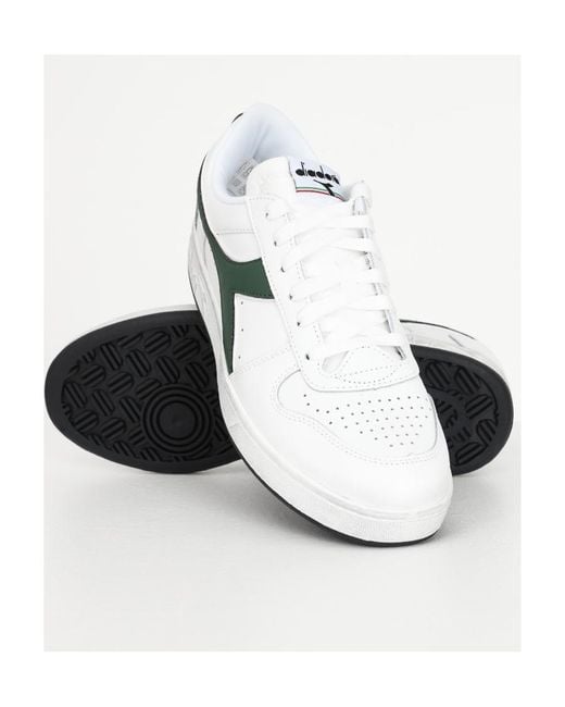 Diadora White Logo Low Upper Board Shoes for men