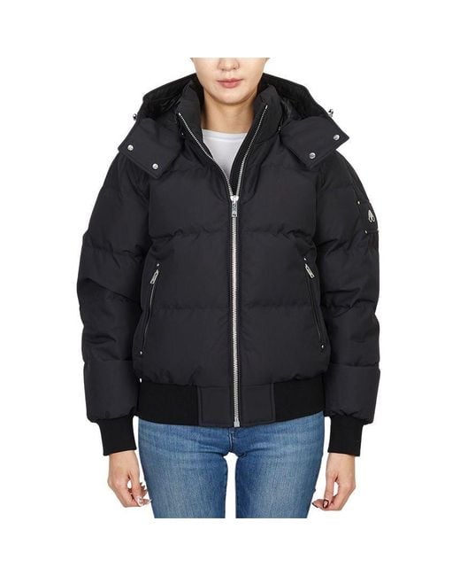 Moose Knuckles Black Padded Hooded Jacket