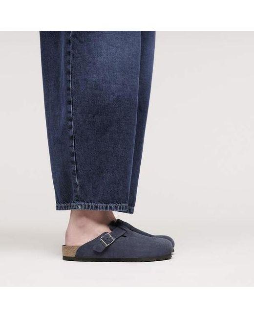 Birkenstock Blue Boston Buckled Slip-On Mules for men