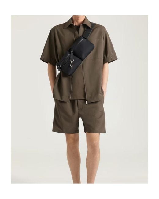 Givenchy Green Bermuda Shorts With Paris Jacquard for men