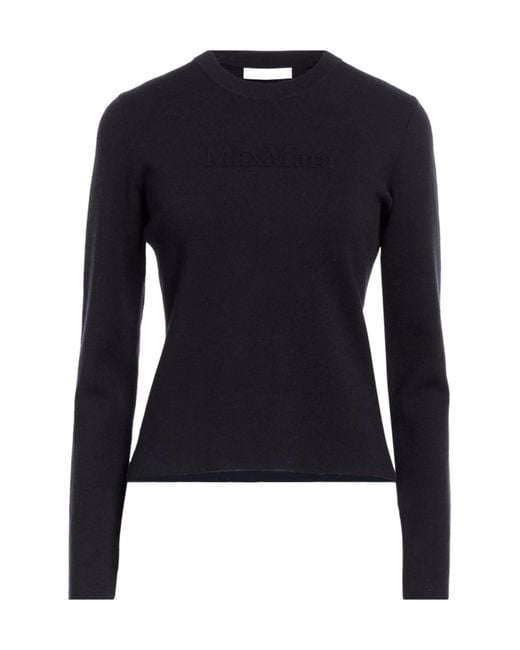 Max Mara Blue Simple Solid-Color Knitted Sweater