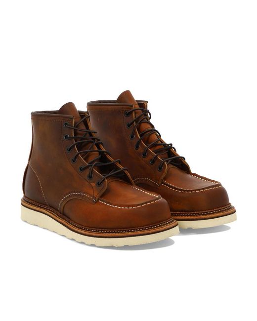 Red Wing Brown Logo Logo Short Boots for men