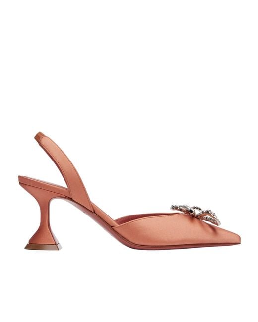AMINA MUADDI Pink Rosie Sling 70 Pointed-Toe High-Heeled Sandals