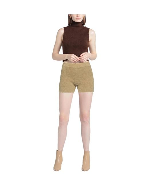 Jacquemus Natural Solid-Colored Knit Shorts