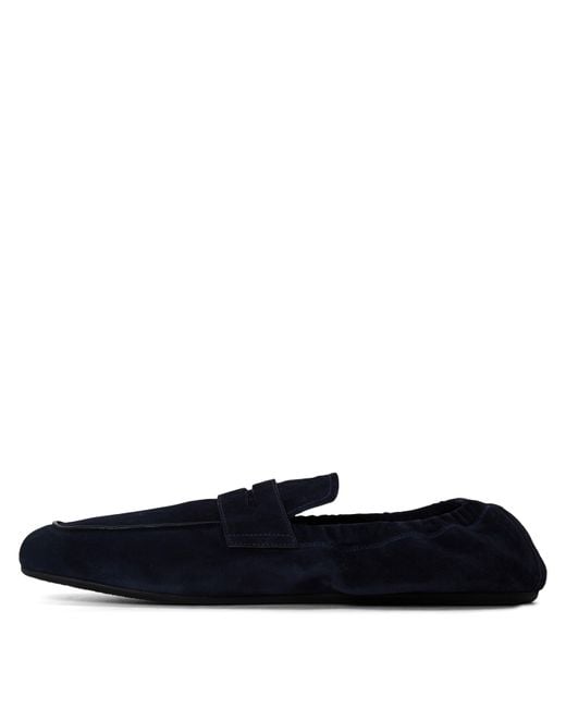 Prada Blue Solid Color Shuffle Loafer for men