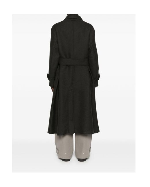 AMI Black Wool Coat for men