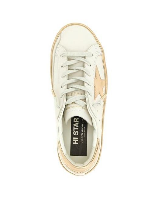 Golden Goose Deluxe Brand Natural Hi Star Lace-Up Sneakers