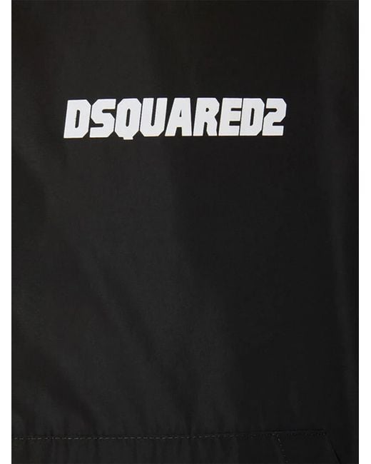 DSquared² Black Zip-Up Hooded Jacket for men