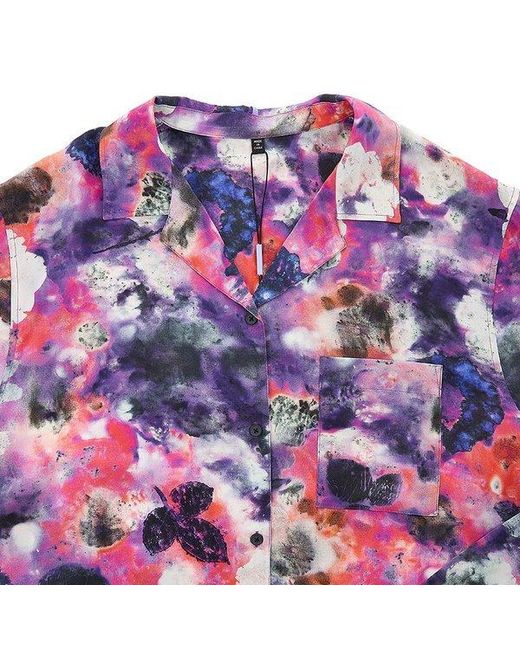 McQueen Purple Mcq Floral Printed Relaxed Fit Shirt