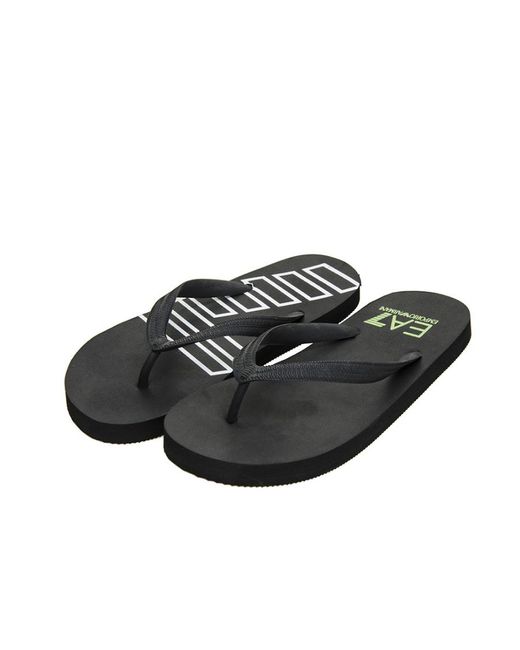 EA7 Black Logo Details, Flip-Flops for men