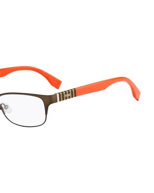 Fendi White Logo Detail Flat Lens