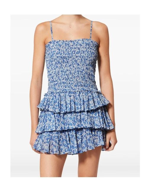 Isabel Marant Blue Isabel Marant Étoile Elodie Ruffled Mini Dress