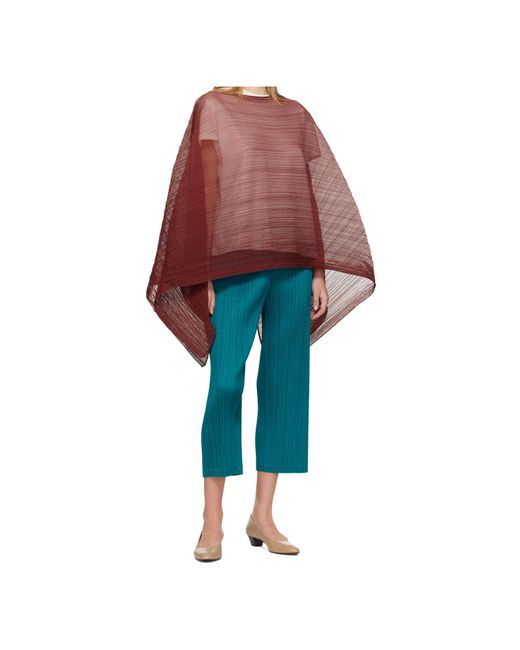 Pleats Please Issey Miyake Blue Pleated Casual Pants