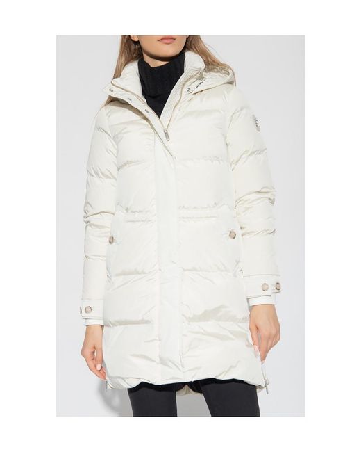 Woolrich White Alsea Hooded Down Jacket